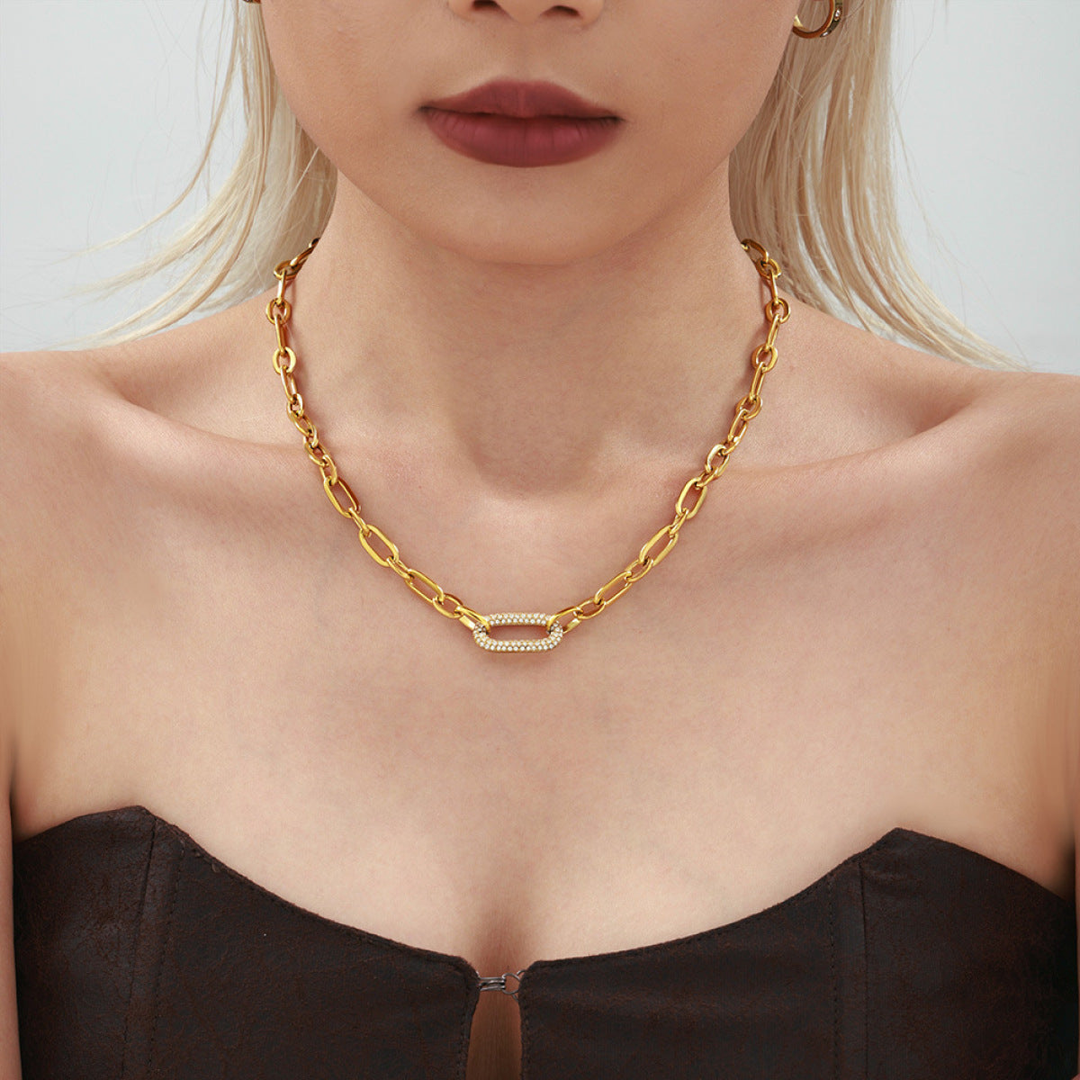 Collier maillons pavés