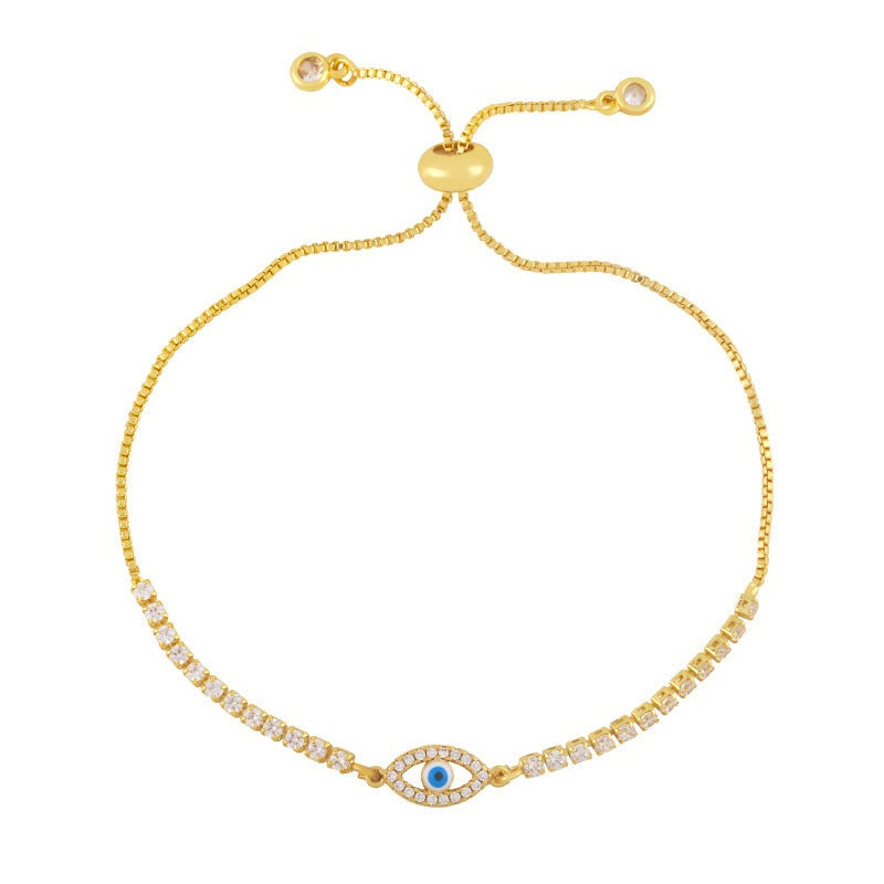 Bracelets coulissants zircons (œil, papillon, infini)