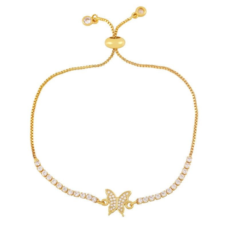 Bracelets coulissants zircons (œil, papillon, infini)
